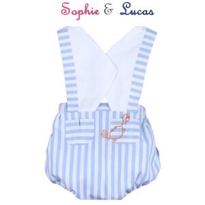 Sophie & Lucas Seaside Striped Baby Romper